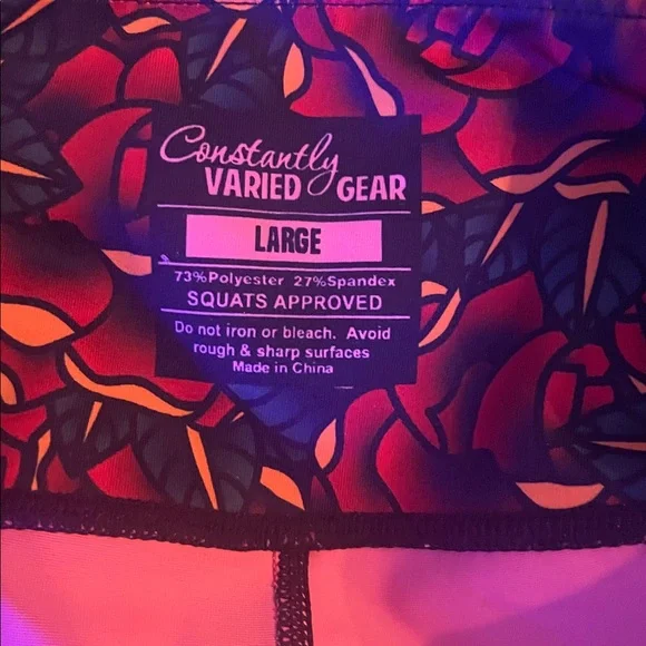 Constantly Varied Gear Red and Blue Floral Leggings - Picture 2 of 3